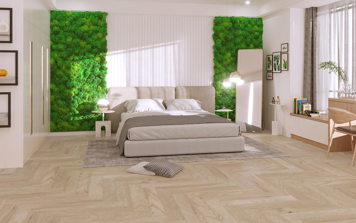 FISCHGRÄT Eiche Balos  per  m² - Eichefarben, Design, Holz (72,5/13/1,4cm) - Ambiente