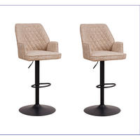 BARHOCKER-SET in Weiß  - Schwarz/Weiß, MODERN, Textil/Metall (54/100/58cm) - MID.YOU