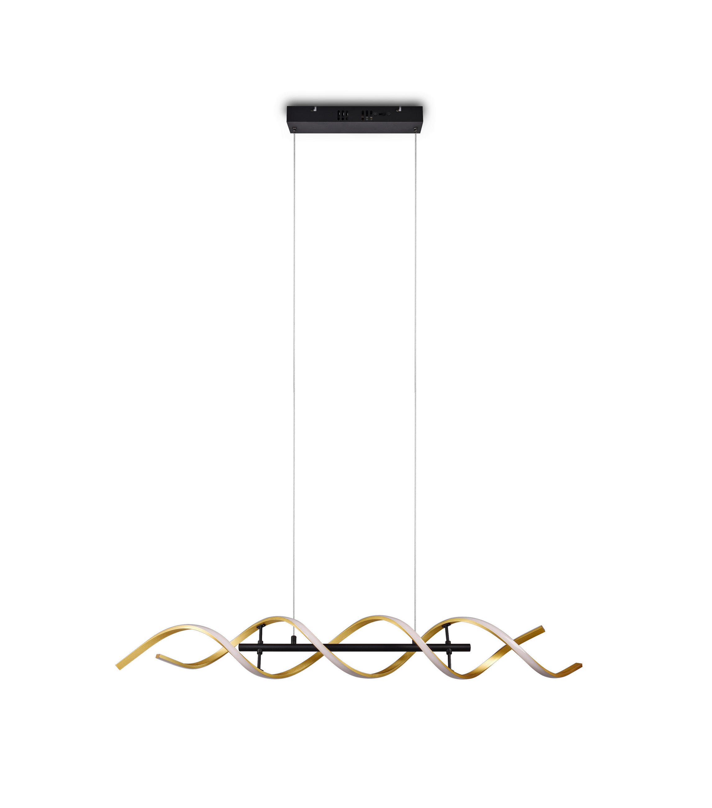 LED-HÄNGELEUCHTE 104,5/16/150 cm  - Goldfarben/Alufarben, Design, Metall (104,5/16/150cm) - Trio Leuchten