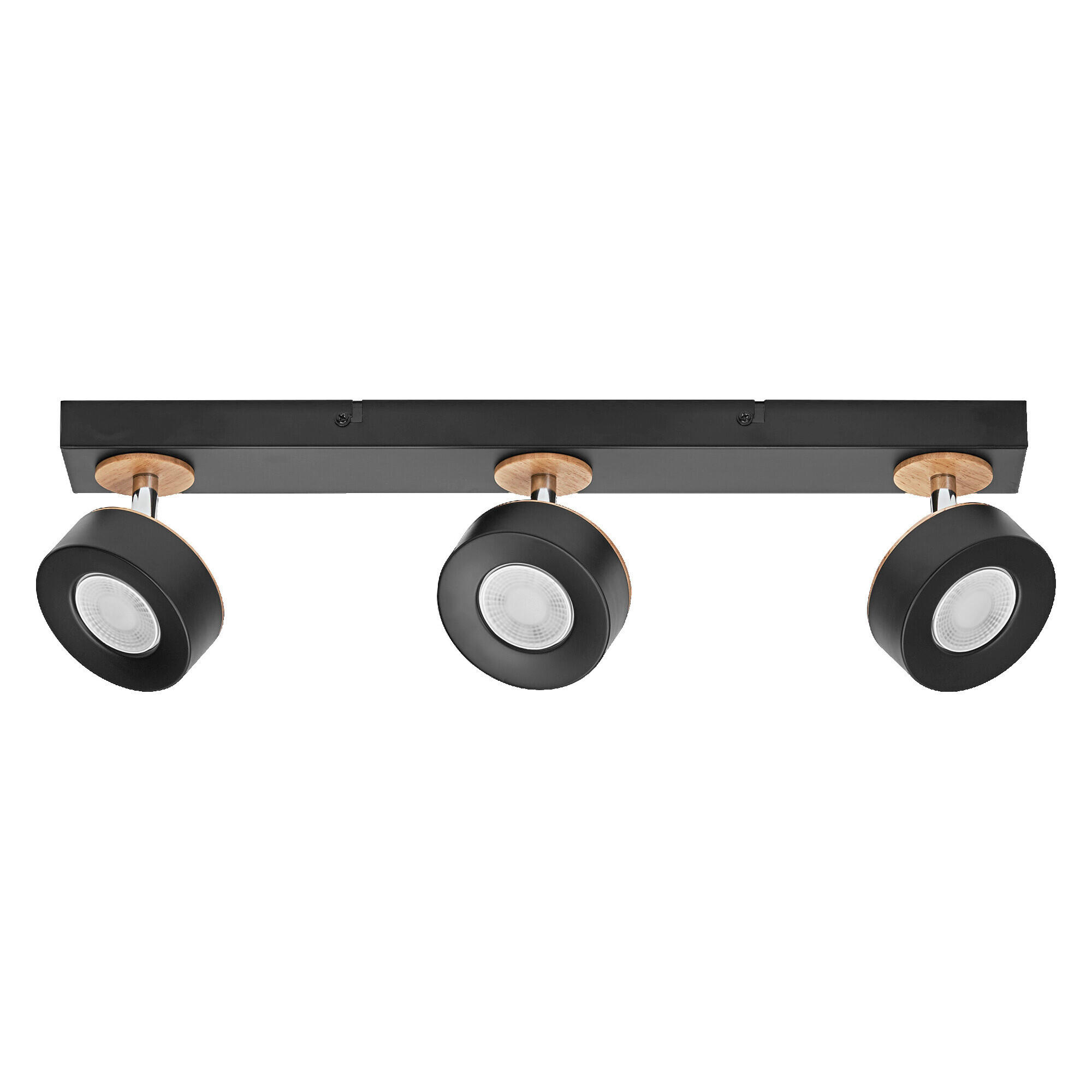 LED-STRAHLER 49,8/9/10,8 cm   - Schwarz, Design, Holz/Kunststoff (49,8/9/10,8cm) - Osram