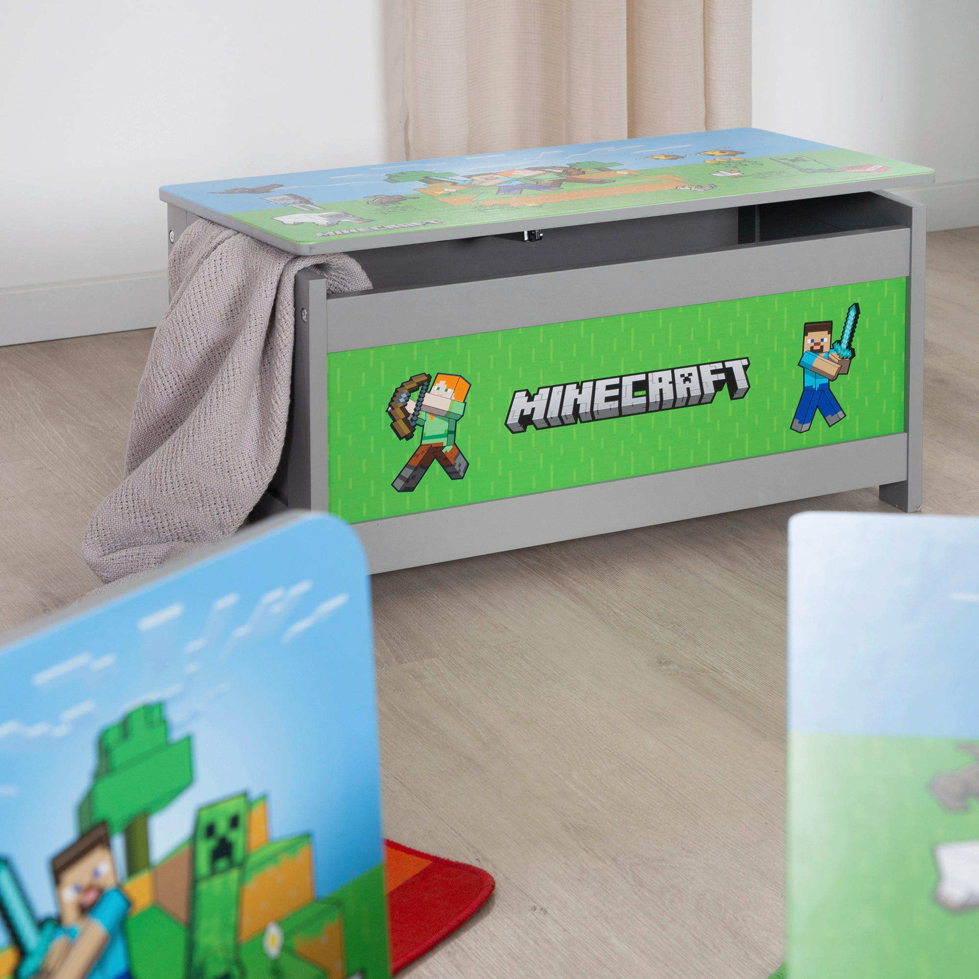 SKRINJA leseni material večbarvno - večbarvno, Moderno, leseni material (60/30/32cm) - Minecraft