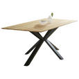 ESSTISCH Schwarz, Eichefarben rechteckig  in verschiedenen Größen erhältlich, Variantenauswahl  - Eichefarben/Schwarz, LIFESTYLE, Holz/Metall (160/90/75cm) - Linea Natura