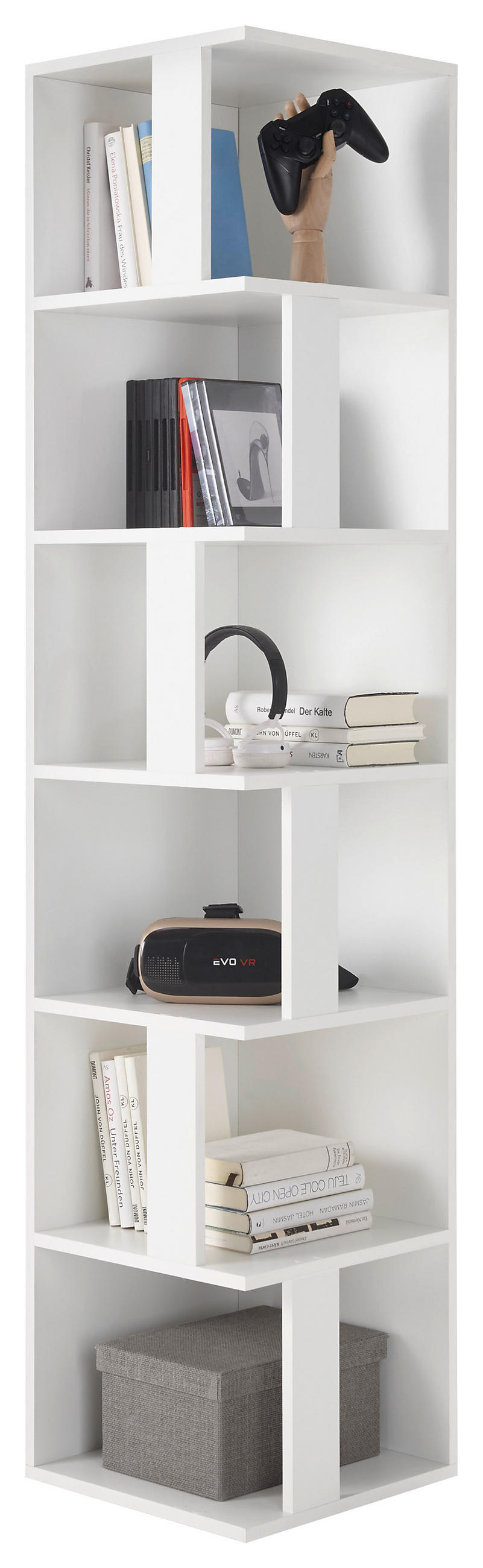 ROHOVÝ REGÁL, biela, 38/186/38 cm - biela, Basics, kompozitné drevo (38/186/38cm) - Xora