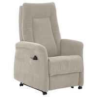 FERNSEHSESSEL  mit Relaxfunktion, Aufstehhilfe, Rücken echt Chenille Naturfarben  - Naturfarben/Grau, KONVENTIONELL, Kunststoff/Textil (78/115/90cm) - Hukla