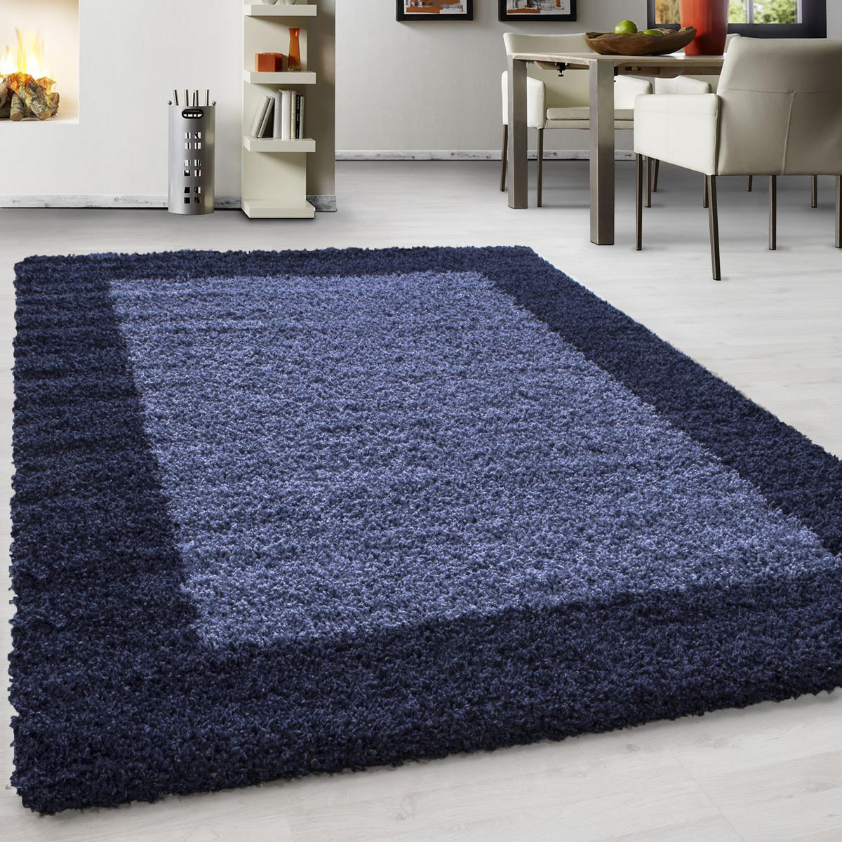 HOCHFLORTEPPICH Life 1503 Blau, Dunkelblau  - Blau/Dunkelblau, KONVENTIONELL, Textil (120/170cm) - Novel