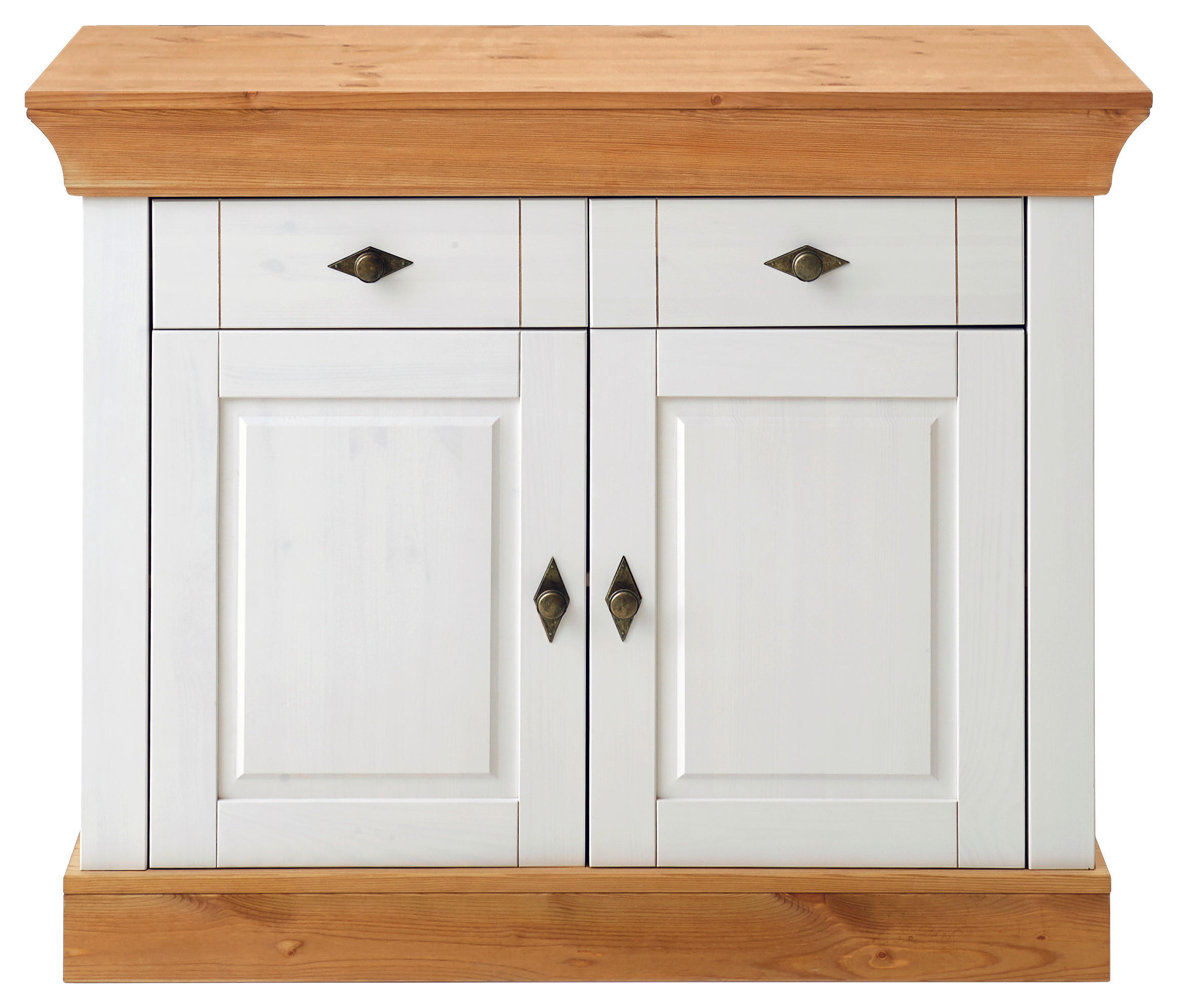 KOMMODE  in 108/85/45 cm  - Laugenfarbig/Weiß, ROMANTIK / LANDHAUS, Holz/Metall (108/85/45cm) - Boxxx
