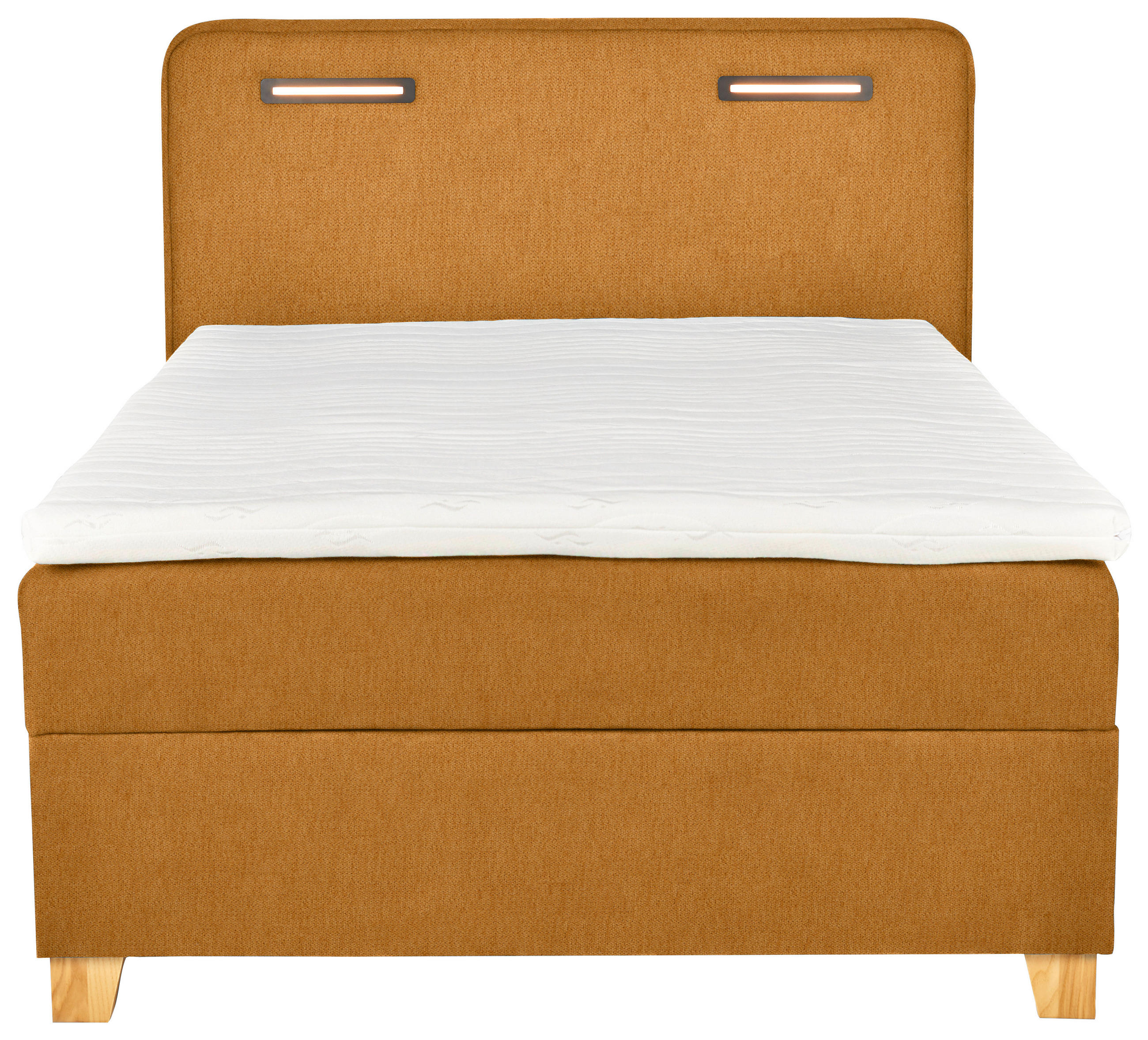 BOXBETT 100/200 cm  in Currygelb  - Türkis/Currygelb, Konventionell, Holz/Holzwerkstoff (100/200cm) - Moderano