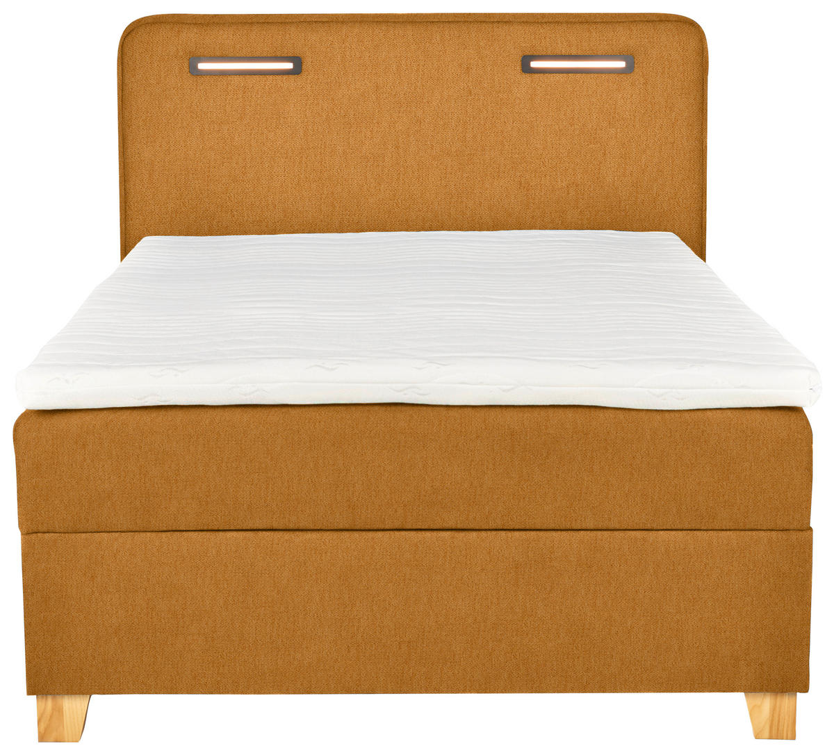 BOXBETT 100/200 cm  in Currygelb  - Türkis/Currygelb, Konventionell, Holz/Holzwerkstoff (100/200cm) - Moderano