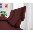 RÉCAMIERE in Echtleder Rot  - Chromfarben/Rot, Design, Leder/Metall (209/85-109/95-16cm) - Dieter Knoll