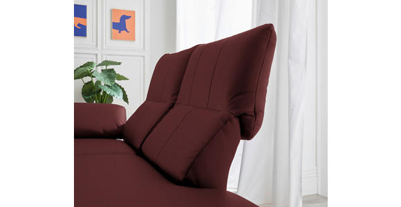 RÉCAMIERE in Echtleder Rot - Chromfarben/Rot, Design, Leder/Metall (209/85-109/95-16cm) - Dieter Knoll