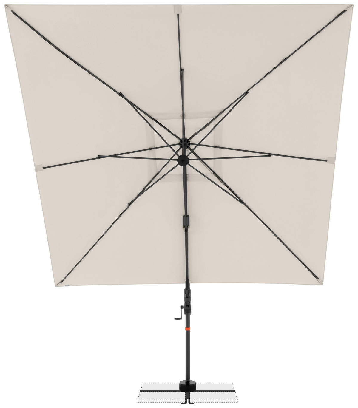 AMPELSCHIRM 280x280 cm Anthrazit  - Anthrazit/Naturfarben, Basics, Textil/Metall (280/280cm) - Doppler