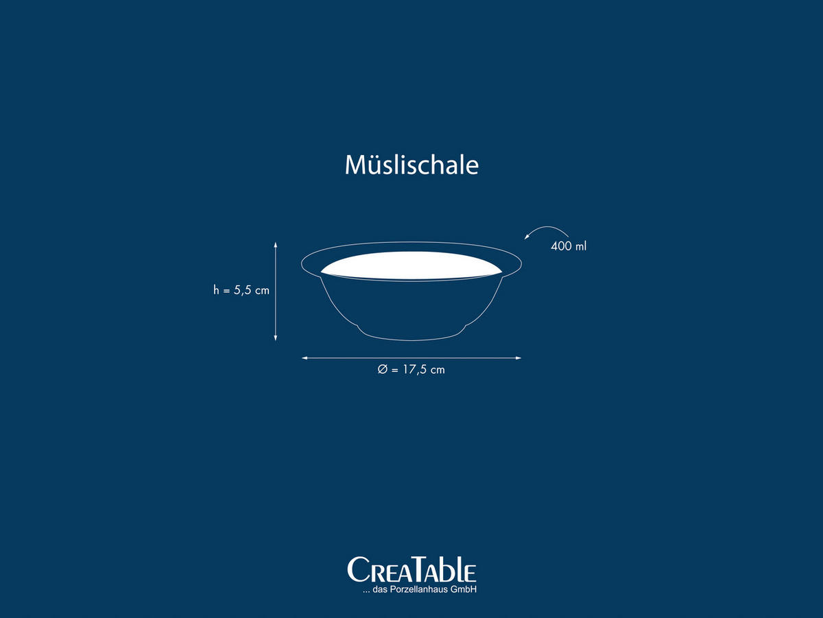 MÜSLISCHALENSET Polo weiss  - Weiß, Basics, Keramik - Creatable