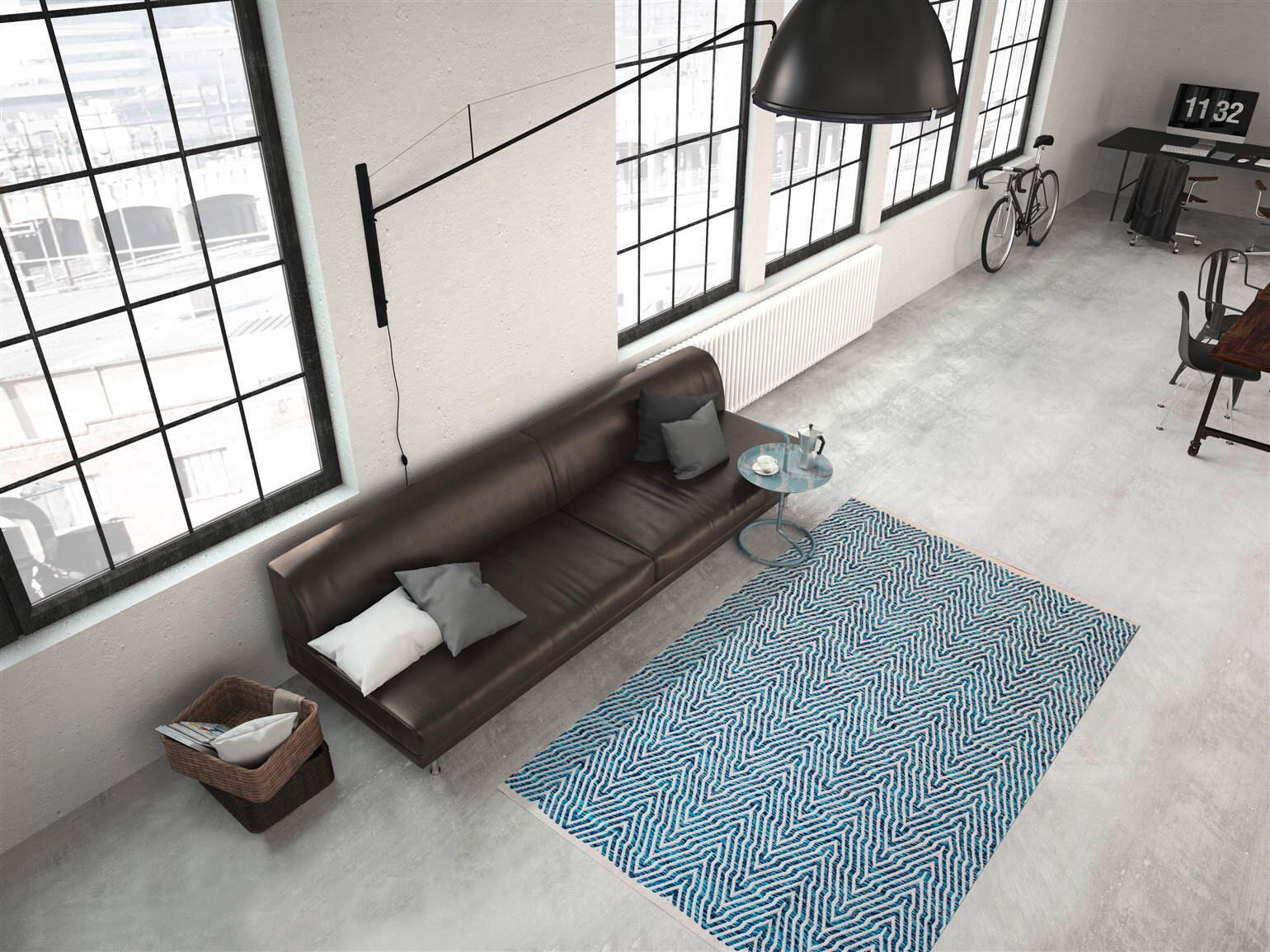 FLACHWEBETEPPICH 160/230 cm Aperitif 410 Blau Blau  - Blau, KONVENTIONELL, Textil (160/230cm)