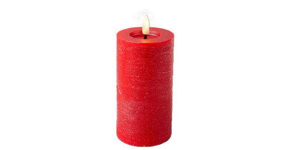 LED-KERZE 7/15 cm - Rot, Basics, Kunststoff/Paraffin (7/15cm) - Ambia Home
