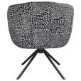 ARMLEHNSTUHL  Sitzfläche 360° drehbar Webstoff, Mikrofaser  Schwarz  - Schwarz, Design, Textil/Metall (67/80/65cm) - Novel