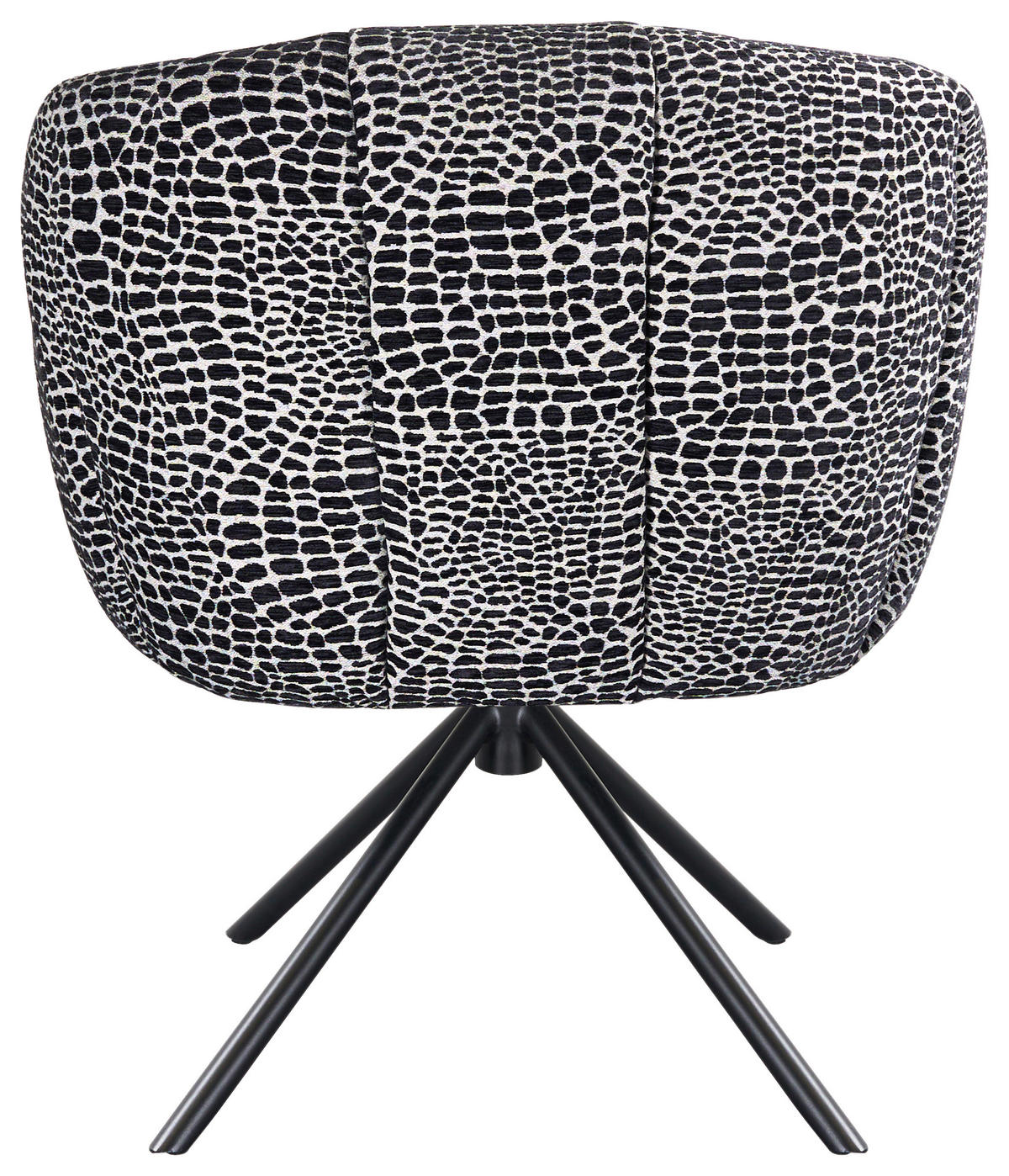 ARMLEHNSTUHL  Sitzfläche 360° drehbar Webstoff, Mikrofaser  - Schwarz, Design, Textil/Metall (67/80/65cm) - Novel