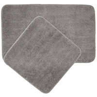 COVORAȘ DE BAIE  50x80/50x50 cm  argintiu   - argintiu, Konventionell, plastic/textil (50x80/50x50cm) - Esposa