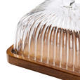 BUTTERDOSE Holz, Glas  - Klar/Akaziefarben, LIFESTYLE, Glas/Holz (17/12,5/10cm) - Novel