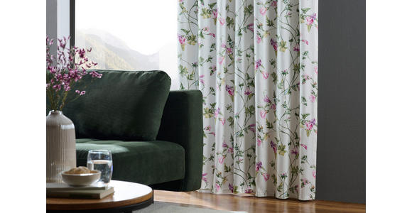 SCHLAUFENVORHANG blickdicht  - Pink/Weiß, Trend, Textil (140/245cm) - Landscape