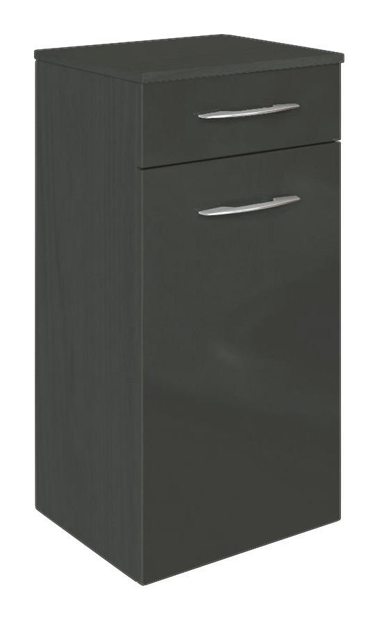 UNTERSCHRANK 40/79/35 cm   - Chromfarben/Graphitfarben, KONVENTIONELL, Holzwerkstoff/Metall (40/79/35cm) - Xora