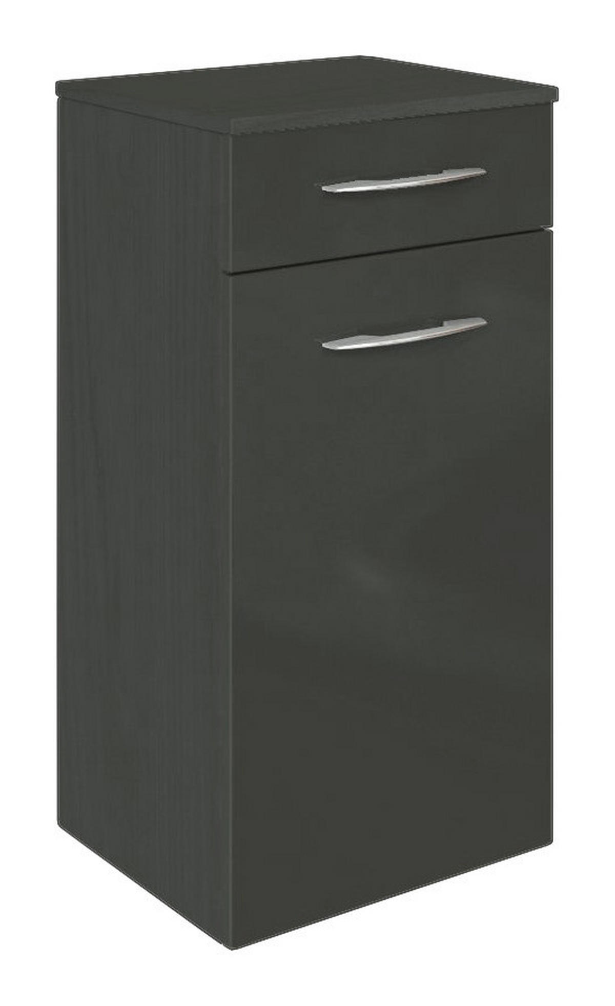 UNTERSCHRANK 40/79/35 cm   - Chromfarben/Graphitfarben, KONVENTIONELL, Holzwerkstoff/Metall (40/79/35cm) - Xora