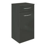 UNTERSCHRANK 40/79/35 cm   - Chromfarben/Graphitfarben, KONVENTIONELL, Holzwerkstoff/Metall (40/79/35cm) - Xora