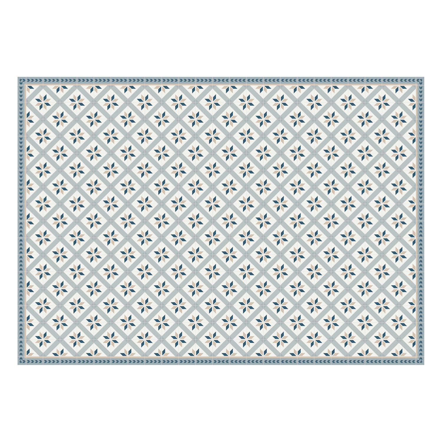 OUTDOORTEPPICH Blau, Beige  - Blau/Beige, Trend, Kunststoff (170/240/0,2cm)