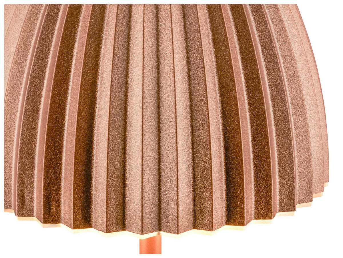 AKKU-TISCHLEUCHTE 14,5/36,5 cm  - Kupferfarben, Basics, Kunststoff/Metall (14,5/36,5cm)