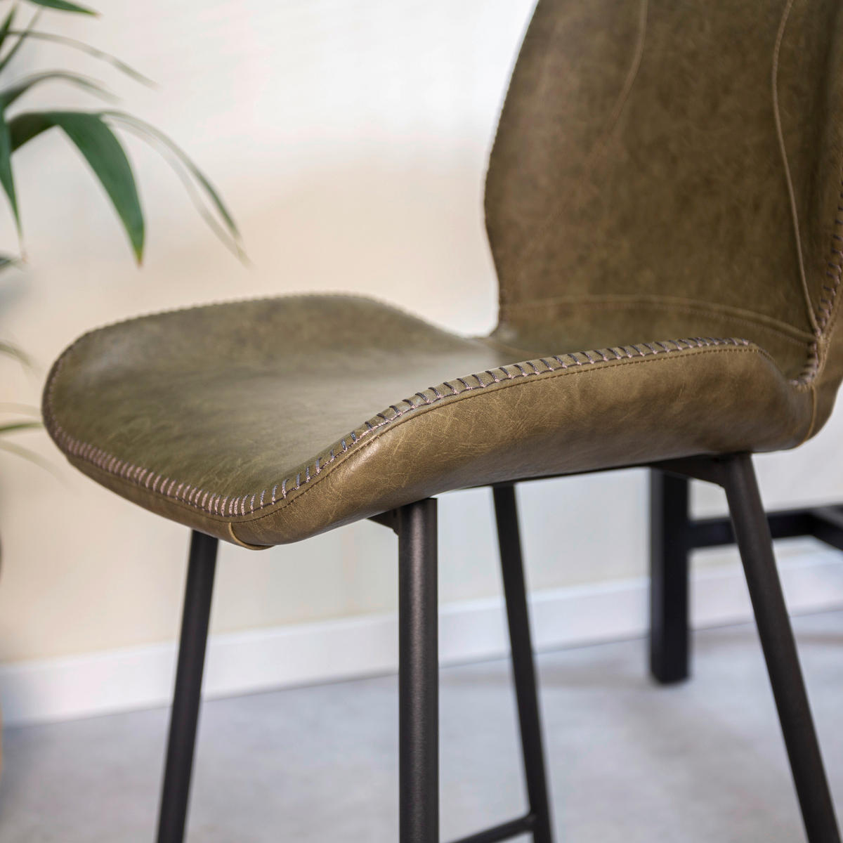 BARHOCKER-SET in Grün  - Schwarz/Grün, KONVENTIONELL, Kunststoff/Textil (47/99/55cm) - MID.YOU