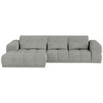 ECKSOFA in Chenille Greige  - Greige/Schwarz, KONVENTIONELL, Kunststoff/Textil (203/290cm) - Carryhome