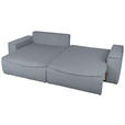 ECKSOFA Dunkelgrau Cord  - Dunkelgrau/Schwarz, KONVENTIONELL, Kunststoff/Textil (148/265cm) - Carryhome