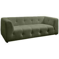 2,5-SITZER in Mikrofaser Grün  - Schwarz/Grün, Design, Kunststoff/Textil (218/72/95cm) - Livetastic