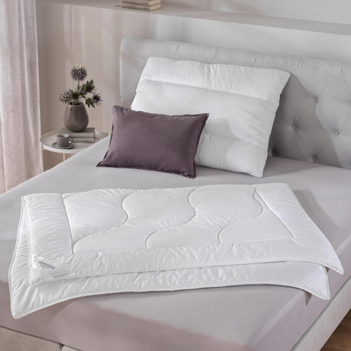 SOMMERDECKE 140/200 cm Petra  - Weiß, Basics, Textil (140/200cm) - Sleeptex