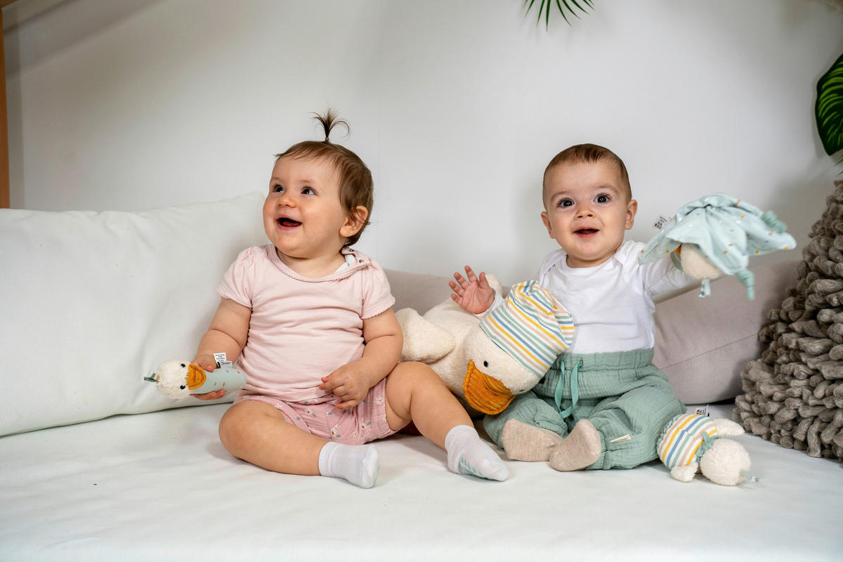 SCHMUSETUCH Edda  - Türkis, Basics, Textil (20/30/7cm) - Sterntaler