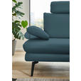 ECKSOFA in Echtleder Blau  310/180 cm  - Blau/Schwarz, Design, Leder/Metall (310/180cm) - Dieter Knoll