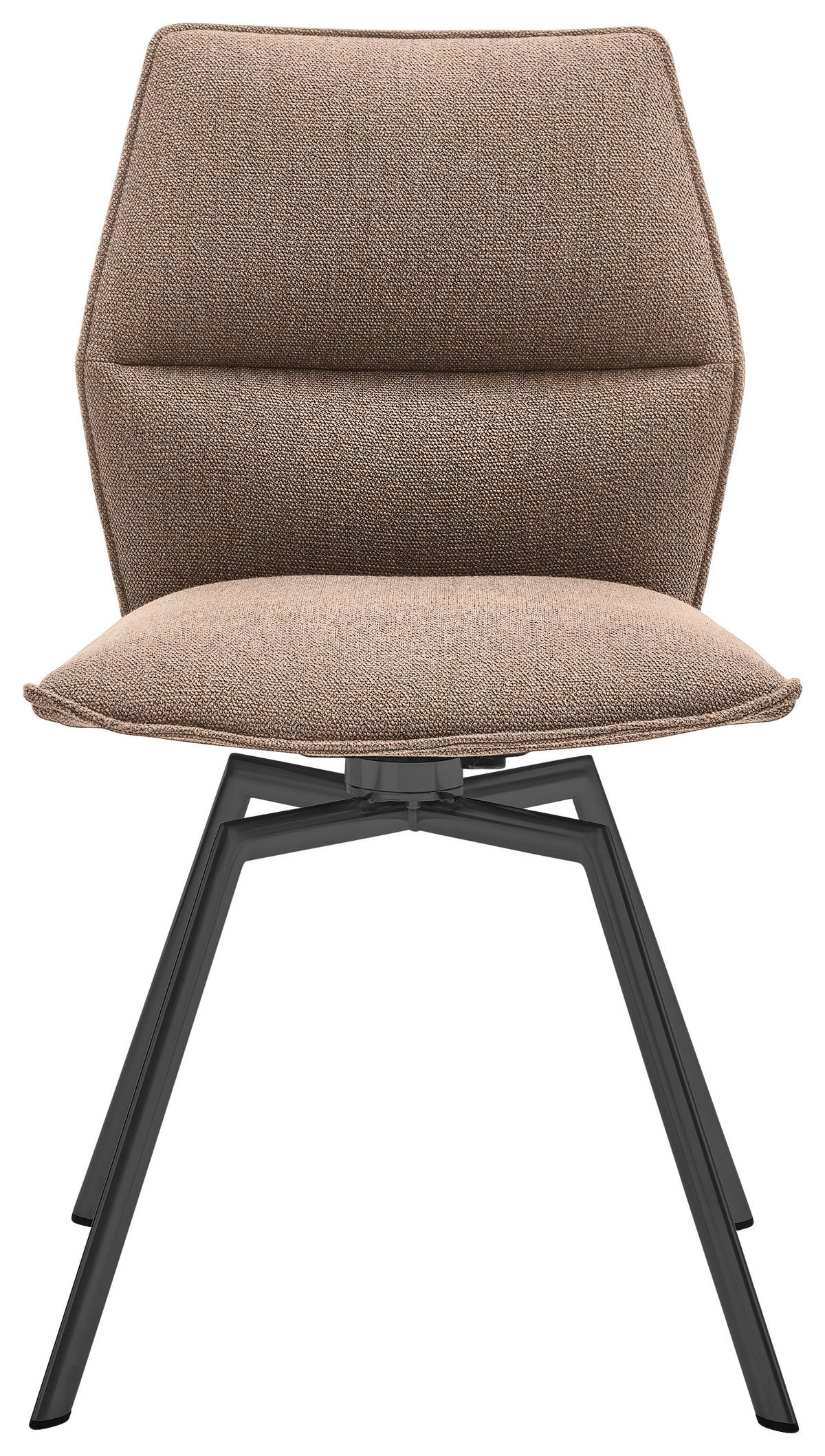 STUHL  in Stahl  - Anthrazit/Braun, Design, Textil/Metall (47/86/54cm) - Venjakob