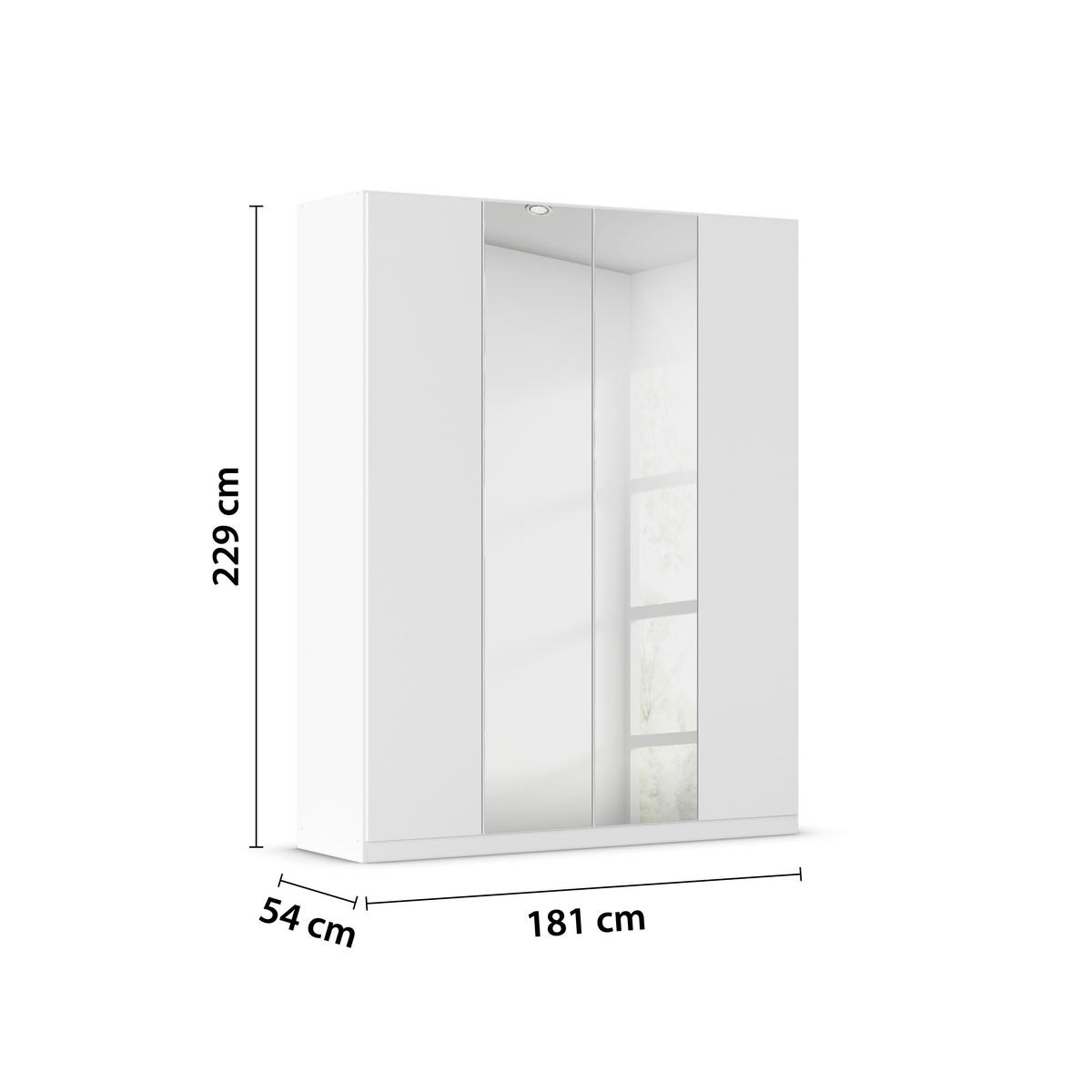 FALTTÜRENSCHRANK in Weiss  - Weiss, Holzwerkstoff (181/229/54cm) - Boxxx