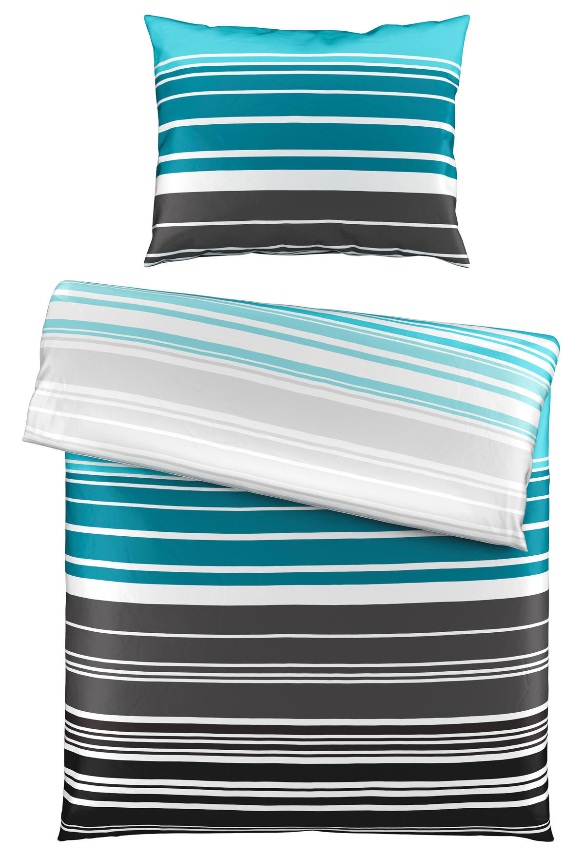 BETTWÄSCHE Satin 140/200 cm  - Blau, KONVENTIONELL (140/200cm) - Esposa