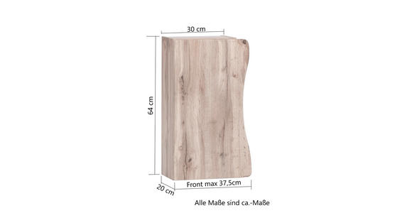 HÄNGESCHRANK 30/64/20 cm  - Eiche Wotan, Natur, Holzwerkstoff (30/64/20cm) - Xora