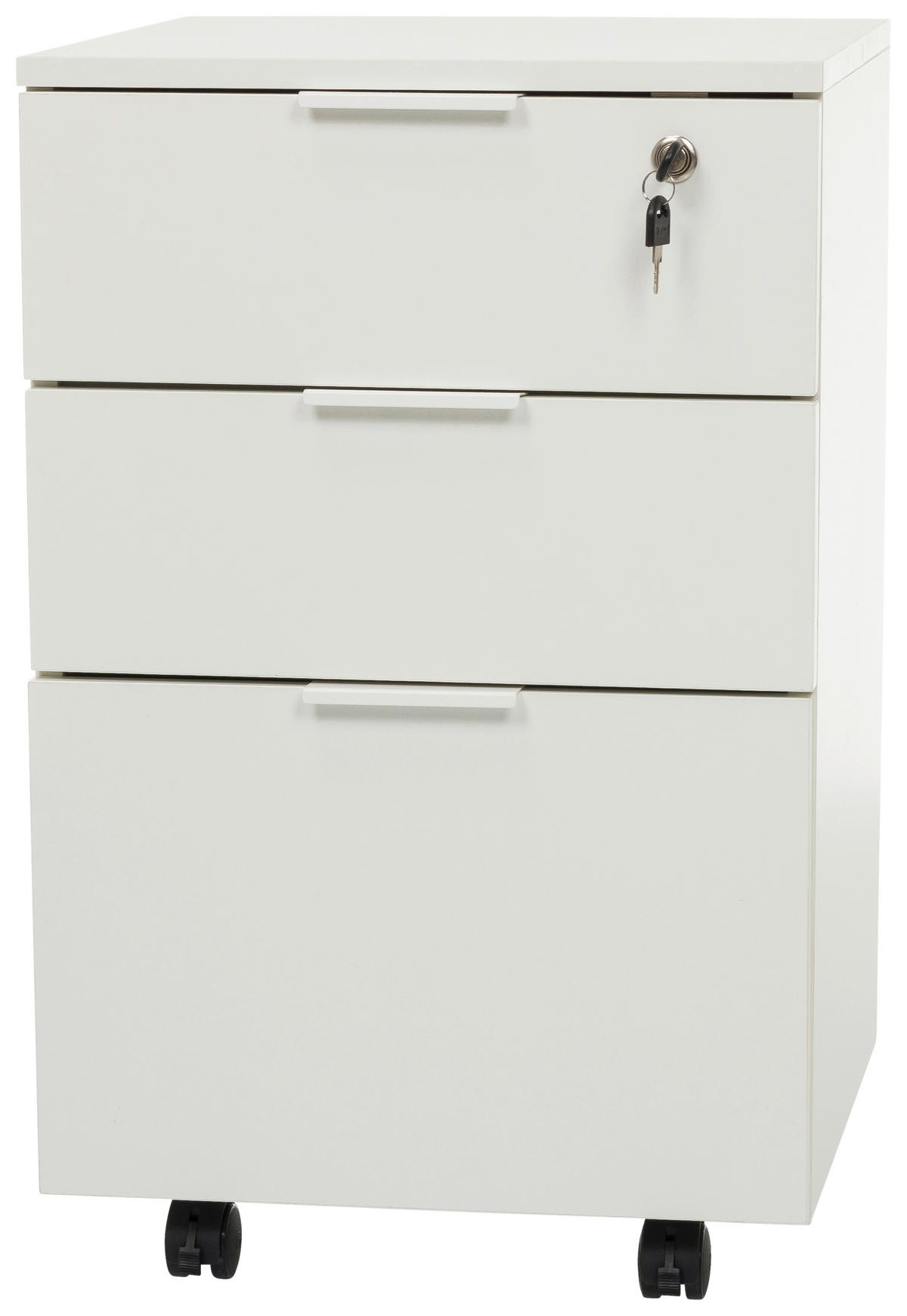 ROLLCONTAINER Weiß  - Weiß, MODERN, Holzwerkstoff/Kunststoff (41,5/66/40cm) - MID.YOU