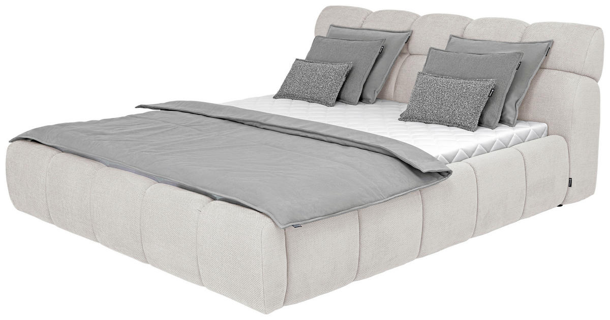 STOPPAD SÄNG 180/200 cm  i  - silver/svart, Design, trämaterial/trä (180/200cm) - Esposa