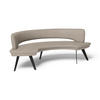 SITZBANK in Metall, Leder Taupe  - Taupe/Schwarz, Design, Leder/Metall (238/84/154cm) - Joop!