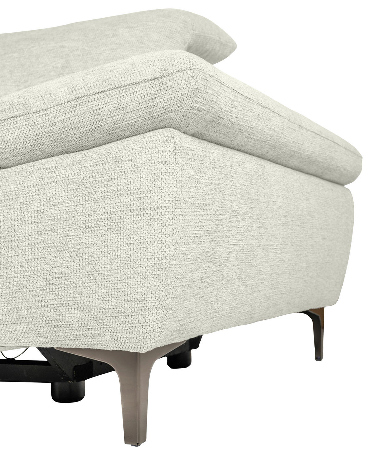 ECKSOFA Naturfarben Webstoff  - Schwarz/Naturfarben, KONVENTIONELL, Textil/Metall (225/288cm) - Carryhome
