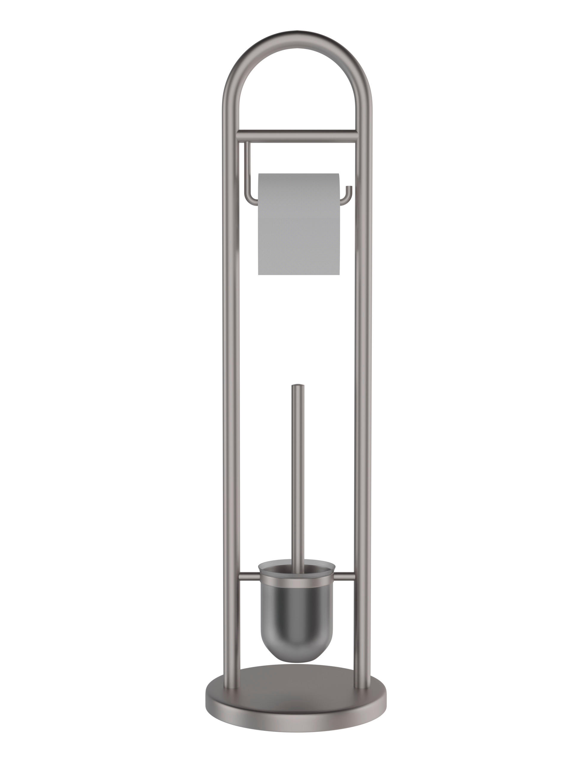 WC-BÜRSTENKOMBINATION in Metall  Kunststoff   - Edelstahlfarben/Transparent, Basics, Kunststoff/Metall (20,5/80/20,5cm) - Sadena