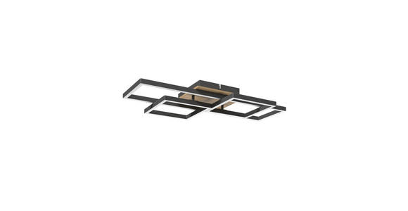 LED-DECKENLEUCHTE Worcester 70/38/7,5 cm  - Braun, Basics, Holz/Kunststoff (70/38/7,5cm) - Novel