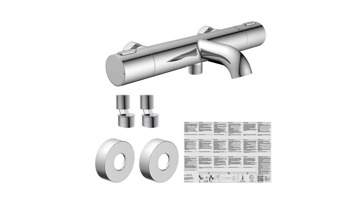 BADEWANNENARMATUR  - Chromfarben, Basics, Metall (28,5/4/17cm) - Schütte