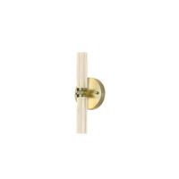 APLICĂ DE PERETE CU LED - alămiu/transparent, Basics, plastic/metal (11/34/10cm)