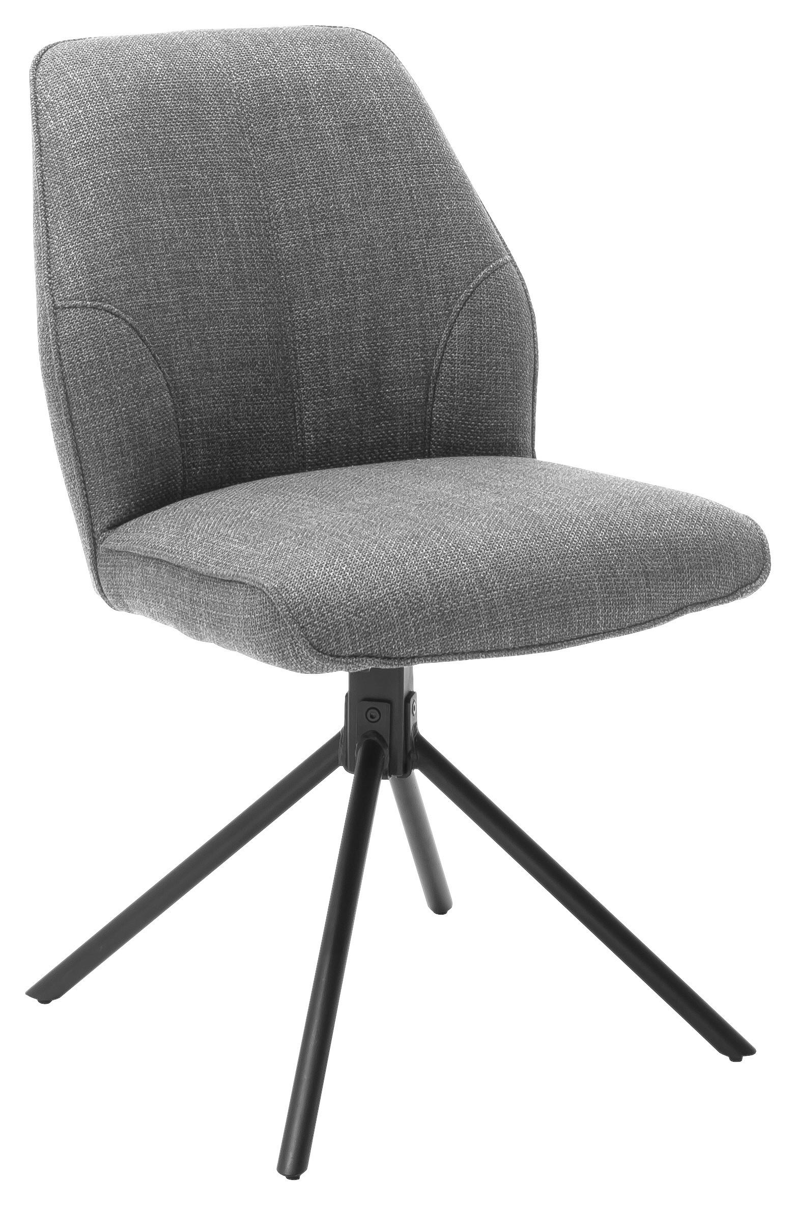 STUHL Webstoff Grau  - Schwarz/Grau, Design, Textil/Metall (49/87/61cm) - Carryhome