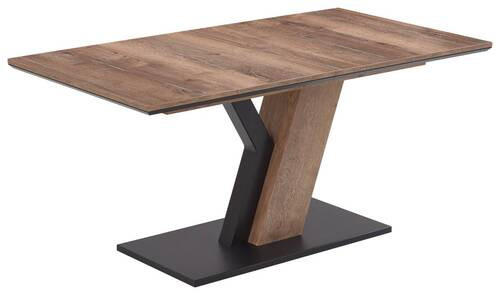 ESSTISCH Eichefarben  ausziehbar, in verschiedenen Größen erhältlich  - Eichefarben/Schwarz, KONVENTIONELL, Holz (140-220/90/77cm) - Valdera