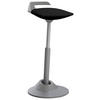 Bürohocker Wollmischung Select Grau, Schwarz  - Schwarz/Grau, Basics, Textil/Metall (38/51-84/38cm) - Aeris